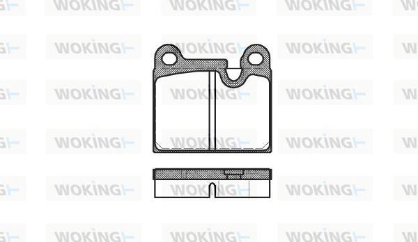 Woking P1063.80 - Тормозные колодки, дисковые, комплект autodnr.net