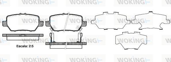 Woking P10683.02 - Тормозные колодки, дисковые, комплект avtokuzovplus.com.ua