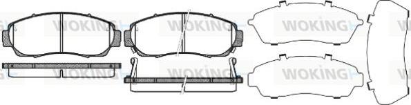 Woking P10713.12 - Тормозные колодки, дисковые, комплект avtokuzovplus.com.ua