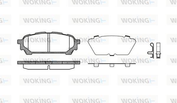 Woking P10763.01 - Тормозные колодки, дисковые, комплект avtokuzovplus.com.ua