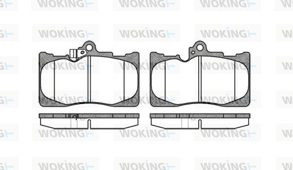 Woking P10803.02 - Гальмівні колодки, дискові гальма autocars.com.ua
