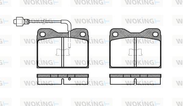 Woking P1083.02 - Гальмівні колодки, дискові гальма autocars.com.ua