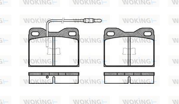 Woking P1083.14 - Гальмівні колодки, дискові гальма autocars.com.ua