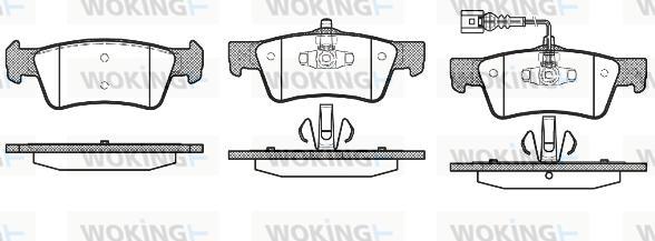 Woking P10873.01 - Тормозные колодки, дисковые, комплект avtokuzovplus.com.ua