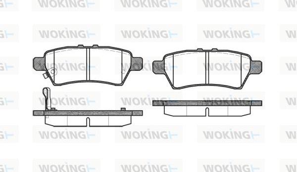 Woking P10883.01 - Гальмівні колодки, дискові гальма autocars.com.ua