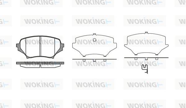 Woking P10893.01 - Тормозные колодки, дисковые, комплект autodnr.net