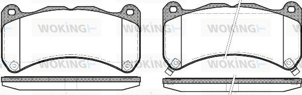 Woking P10923.12 - Тормозные колодки, дисковые, комплект avtokuzovplus.com.ua