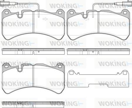 Woking P10923.24 - Тормозные колодки, дисковые, комплект avtokuzovplus.com.ua