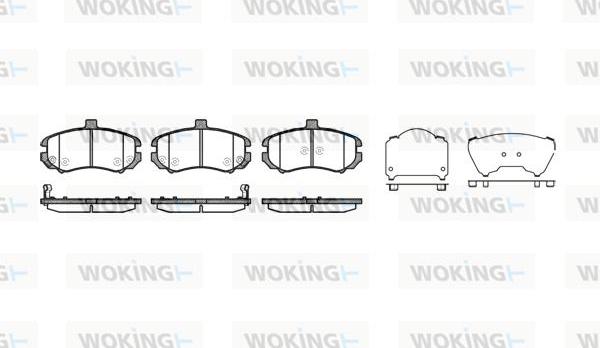 Woking P10943.02 - Тормозные колодки, дисковые, комплект avtokuzovplus.com.ua