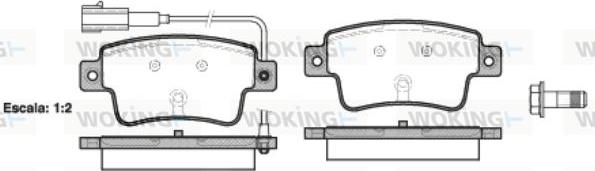 Woking P10983.02 - Гальмівні колодки, дискові гальма autocars.com.ua