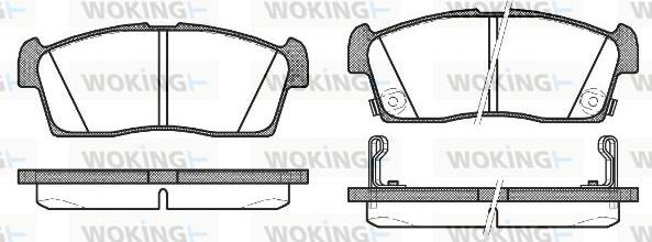 Woking P10993.02 - Тормозные колодки, дисковые, комплект avtokuzovplus.com.ua