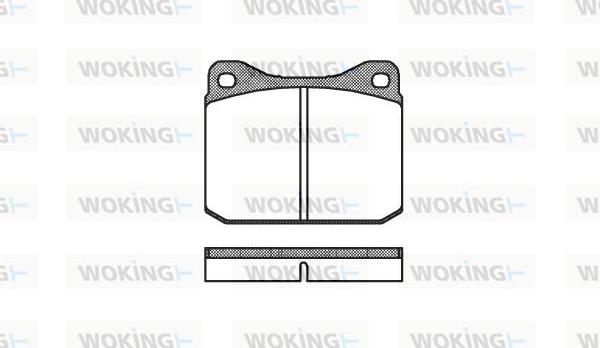 Woking P1103.10 - Тормозные колодки, дисковые, комплект avtokuzovplus.com.ua