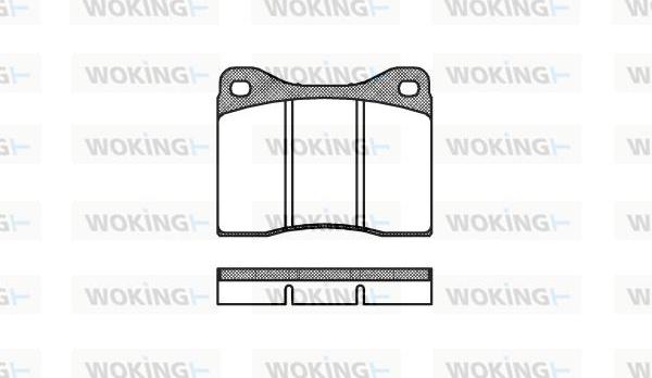 Woking P1113.00 - Тормозные колодки, дисковые, комплект avtokuzovplus.com.ua