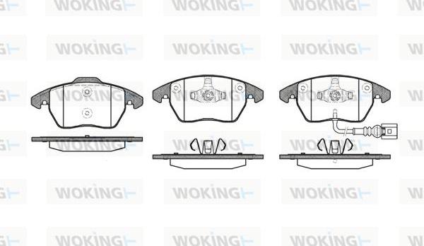 Woking P11303.01 - Гальмівні колодки, дискові гальма autocars.com.ua