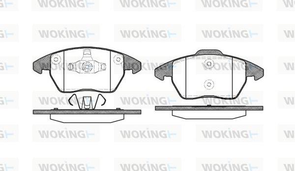 Woking P11303.10 - Гальмівні колодки, дискові гальма autocars.com.ua