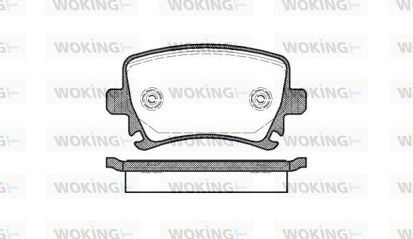 Woking P11313.00 - Тормозные колодки, дисковые, комплект avtokuzovplus.com.ua