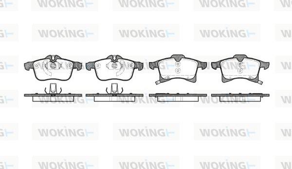 Woking P11363.02 - Гальмівні колодки, дискові гальма autocars.com.ua