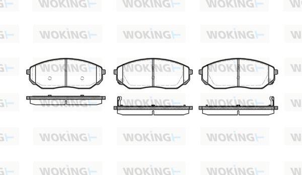 Woking P11413.02 - Гальмівні колодки, дискові гальма autocars.com.ua