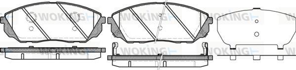 Woking P11413.12 - Гальмівні колодки, дискові гальма autocars.com.ua