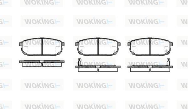 Woking P11423.02 - Тормозные колодки, дисковые, комплект autodnr.net