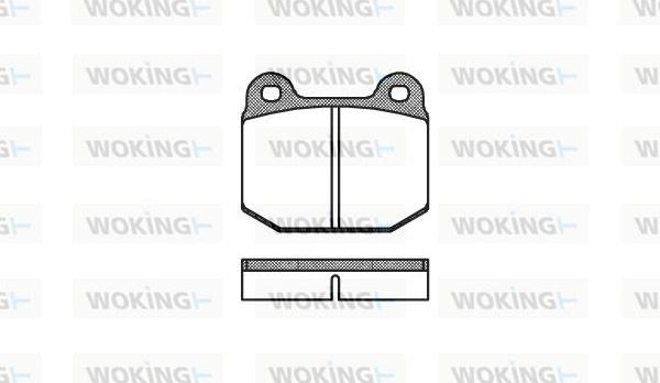 Woking P1143.00 - Тормозные колодки, дисковые, комплект avtokuzovplus.com.ua