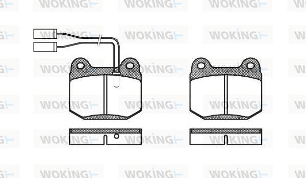 Woking P1143.01 - Гальмівні колодки, дискові гальма autocars.com.ua