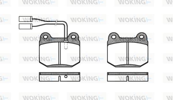 Woking P1143.01 - Тормозные колодки, дисковые, комплект avtokuzovplus.com.ua