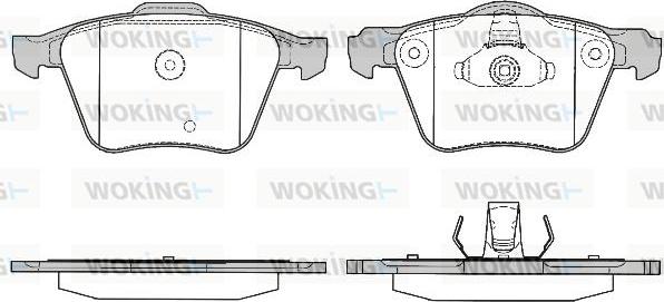 Woking P11433.10 - Тормозные колодки, дисковые, комплект autodnr.net