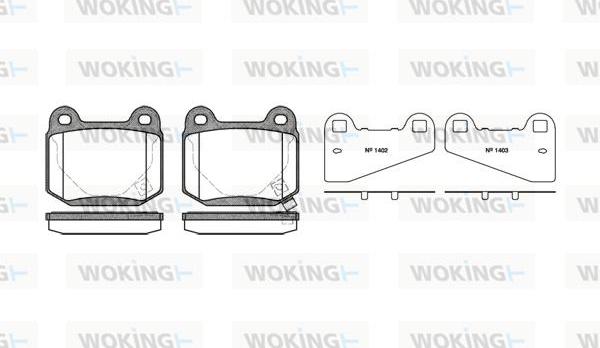 Woking P1143.52 - Гальмівні колодки, дискові гальма autocars.com.ua
