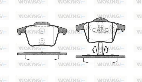 Woking P11443.00 - Тормозные колодки, дисковые, комплект avtokuzovplus.com.ua