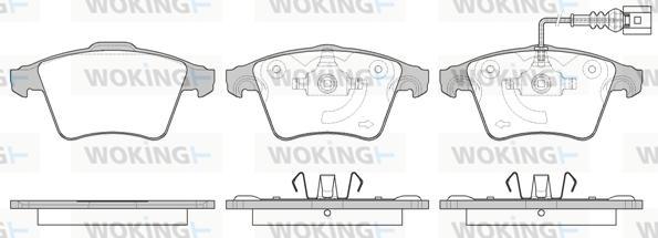 Woking P11453.11 - Тормозные колодки, дисковые, комплект avtokuzovplus.com.ua