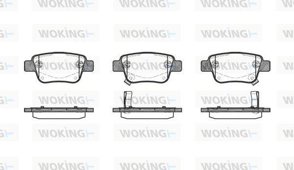 Woking P11473.02 - Тормозные колодки, дисковые, комплект avtokuzovplus.com.ua