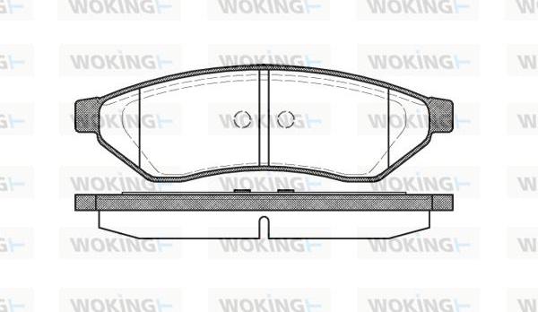 Woking P11493.00 - Гальмівні колодки, дискові гальма autocars.com.ua