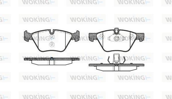 Woking P11523.00 - Тормозные колодки, дисковые, комплект avtokuzovplus.com.ua