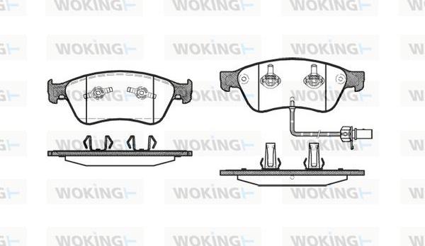 Woking P11563.02 - Гальмівні колодки, дискові гальма autocars.com.ua