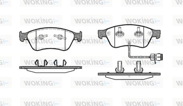 Woking P11563.12 - Тормозные колодки, дисковые, комплект avtokuzovplus.com.ua