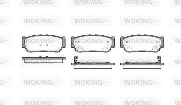 Woking P11633.02 - Тормозные колодки, дисковые, комплект avtokuzovplus.com.ua