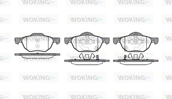 Woking P11683.02 - Тормозные колодки, дисковые, комплект avtokuzovplus.com.ua