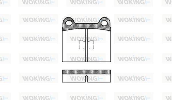 Woking P1173.20 - Тормозные колодки, дисковые, комплект avtokuzovplus.com.ua