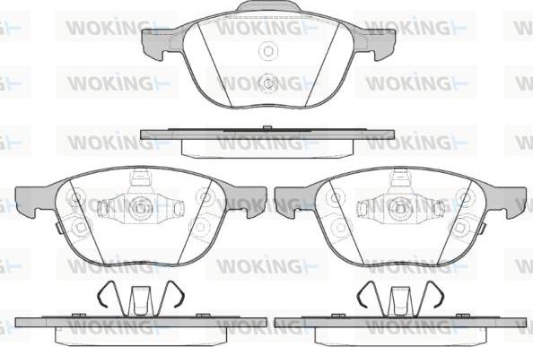 Woking P11823.12 - Гальмівні колодки, дискові гальма autocars.com.ua