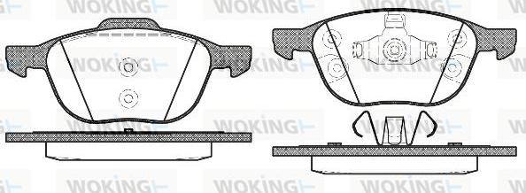 Woking P11823.30 - Тормозные колодки, дисковые, комплект avtokuzovplus.com.ua