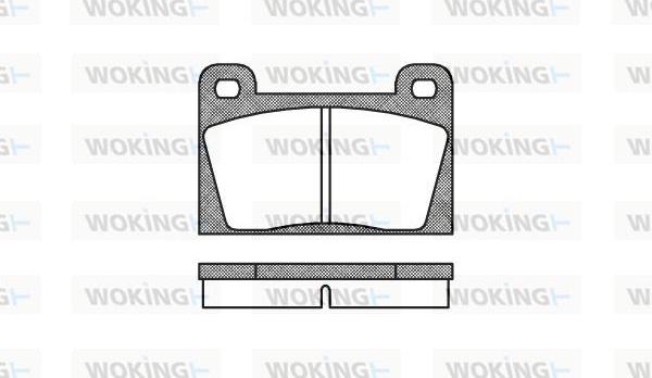 Woking P1183.10 - Гальмівні колодки, дискові гальма autocars.com.ua