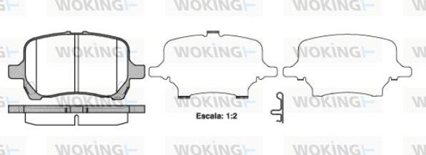 Woking P11893.12 - Гальмівні колодки, дискові гальма autocars.com.ua