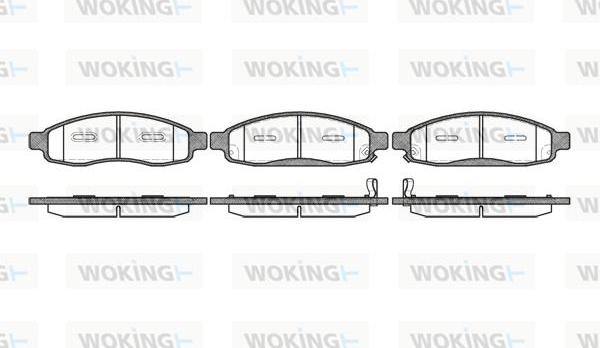 Woking P11943.12 - Тормозные колодки, дисковые, комплект autodnr.net