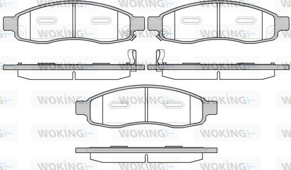 Woking P11943.32 - Тормозные колодки, дисковые, комплект avtokuzovplus.com.ua