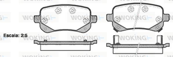 Woking P11953.02 - Гальмівні колодки, дискові гальма autocars.com.ua