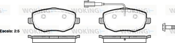 Woking P11993.01 - Гальмівні колодки, дискові гальма autocars.com.ua