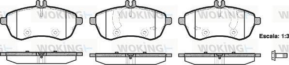 Woking P12013.00 - Тормозные колодки, дисковые, комплект avtokuzovplus.com.ua