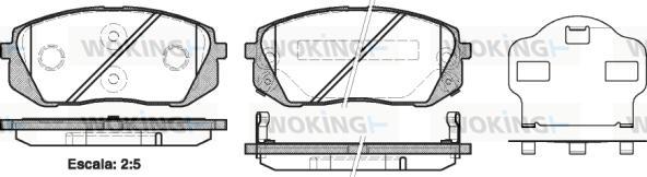 Woking P12023.02 - Гальмівні колодки, дискові гальма autocars.com.ua