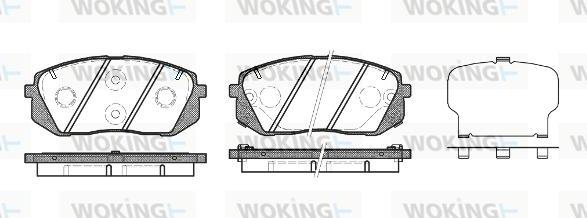 Woking P12023.22 - Гальмівні колодки, дискові гальма autocars.com.ua